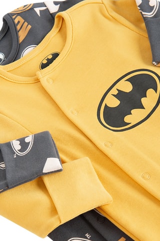 2 grenouillères Batman La Ligue des Justiciers DC Comics - Anthracite et jaune