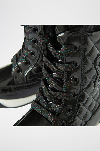 Bottines fourrées vernies - Noir