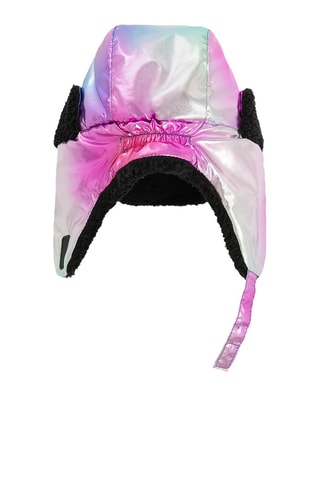 Bonnet aviateur tie and dye - Mauve et rose