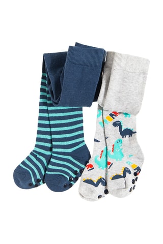 2 paires de collants - Bleu