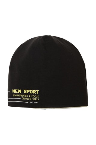 Bonnet réversible - Noir