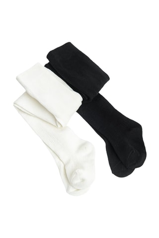 2 collants - Blanc et noir