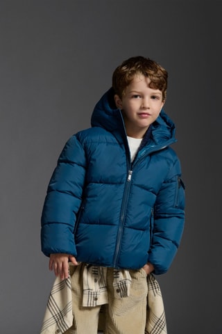 Chaqueta con capucha - Azul
