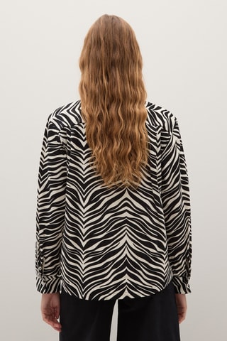 Camisa de terciopelo - Negro y blanco