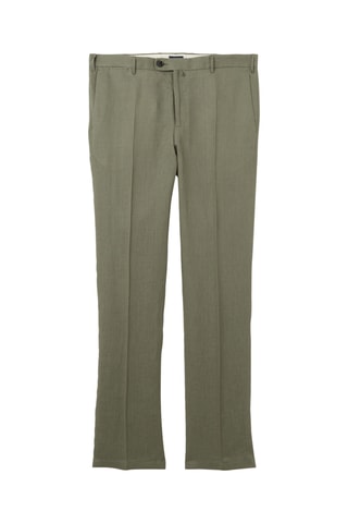 Pantalón chino de lino - Caqui