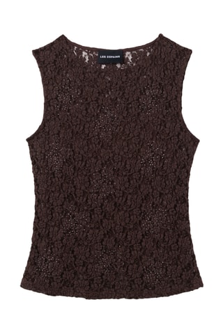 Top de encaje - Marrón