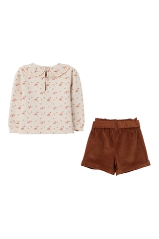 Camiseta y short - Beige