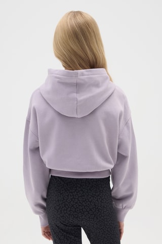 Sudadera corta con capucha - Violeta