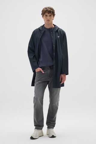 Impermeable con capucha - Azul marino