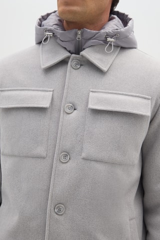 Abrigo con capucha - Gris