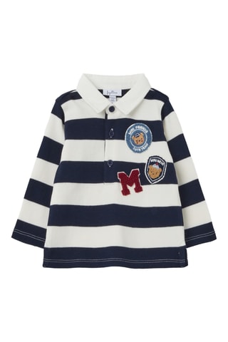 Polo - Azul marino y blanco