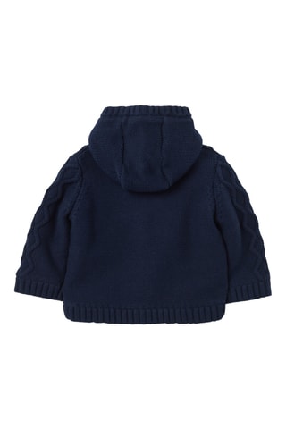 Abrigo con capucha - Azul oscuro