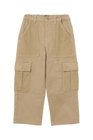 Pantalón cargo de pana - Beige