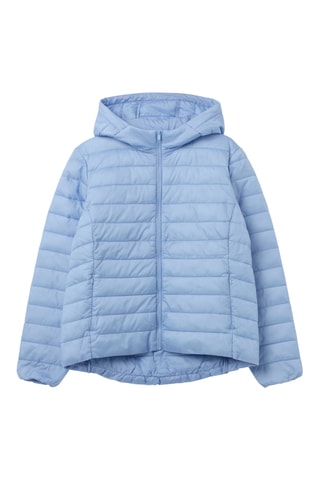 Anorak con capucha - Celeste
