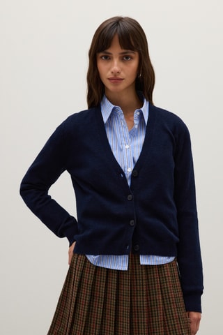 Cárdigan de lana - Azul marino