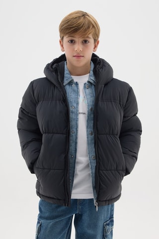 Anorak con capucha - Negro
