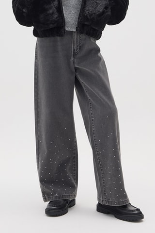 Vaquero wide leg - Gris oscuro