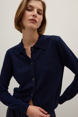 Cárdigan de lana - Azul marino