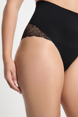 Culotte taille haute Power lace - Noir