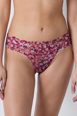 String Sweet print W25 - Rouge brique