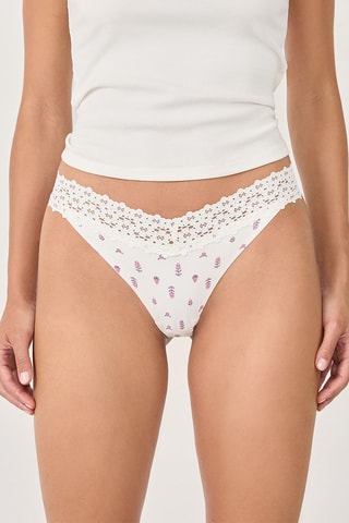Tanga Sweet print S25 - Blanc