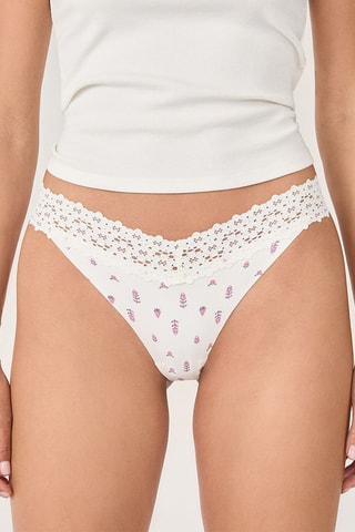 Tanga Sweet print S25 - Blanc