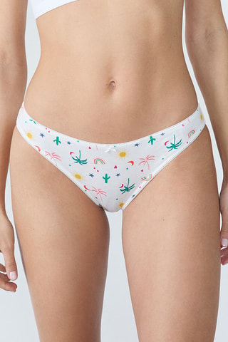 3 culottes Jackie - Blanc et vert foncé