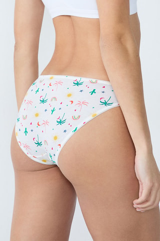3 culottes Jackie - Blanc et vert foncé