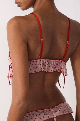 Brassière Voleuse - Blanc et rouge