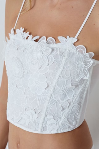 Crop top Promesse - Ecru