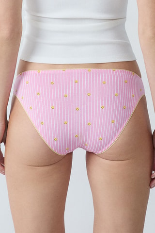 3 culottes Smiley - Orange et rose