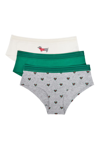 3 shortys Jackie Lace - Vert foncé