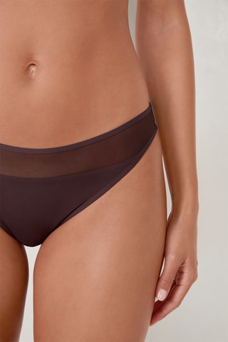 Culotte Pure Mesh - Marron