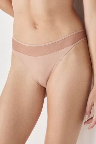 Culotte Pure Mesh - Rose poudré