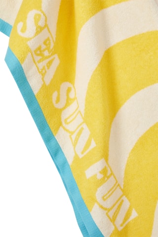 Serviette de plage Sylvette - Jaune et beige