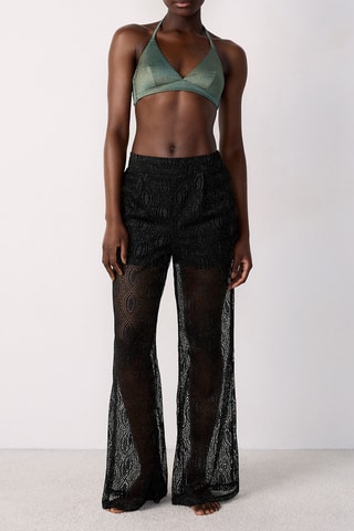 Pantalon en dentelle Brille - Noir