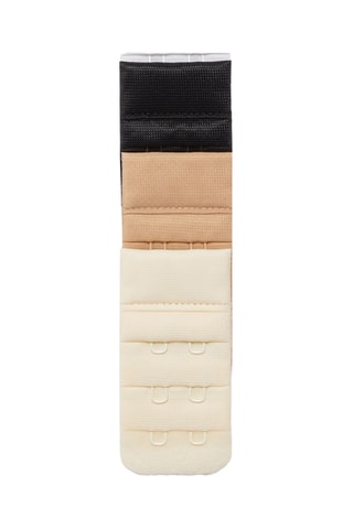 4 rallonges soutien-gorge - Blanc, noir et beige