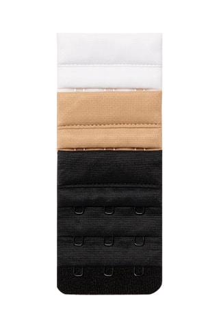 3 rallonges soutien-gorge - Noir, blanc et beige