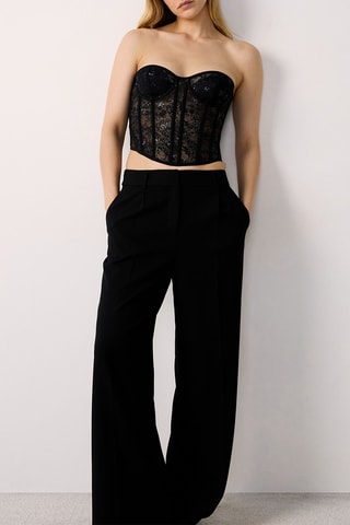 Corset en dentelle Inattendue - Noir