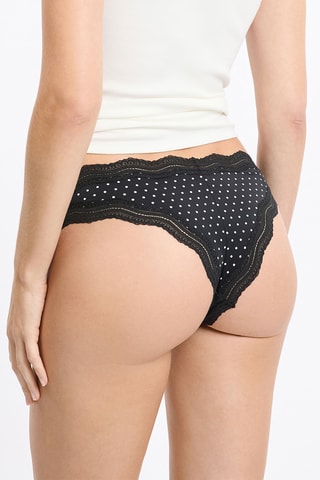 2 bragas brasileñas Soul Print - Negro