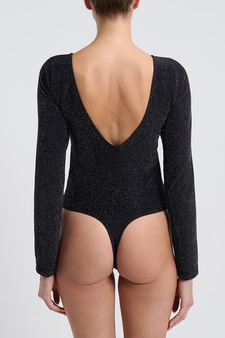 Body-string Amande Shiny - Noir
