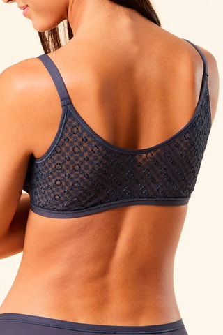 Brassière Broderie 360 - Bleu marine - Etam