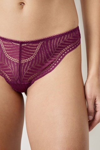 String en dentelle Audace - Violet