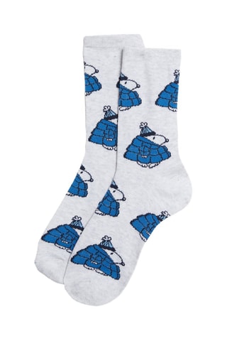 Chaussettes Snoopy Snoopy et les Peanuts Fethi - Bleu marine et blanc - Etam