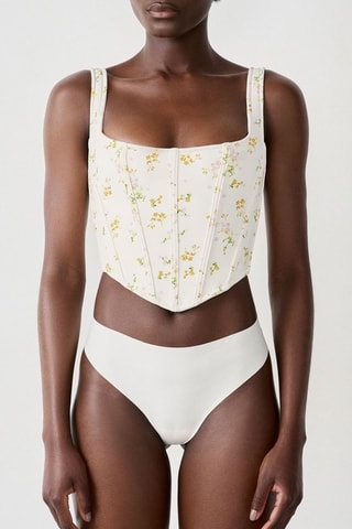 Crop top Bride to be - Blanc et vert