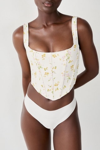 Crop top Bride to be - Blanc et vert
