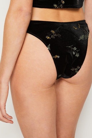 Tanga en velours Magique - Noir