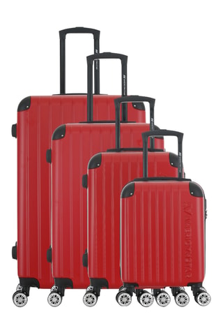 Set de 4 valises Washington (XS/S/M/L) - 47/57,5/67/76,5 cm - Rouge