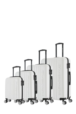 Set de 4 valises Houston (XS/S/M/L) - 47/57/67/76 cm - Blanc