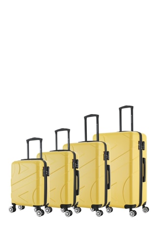 Set de 4 valises Boston (XS/S/M/L) - 47/57/67/76 cm - Jaune